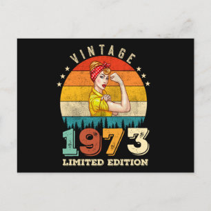 Carte Postale 52 ans Anniversaire 1973 Vintage 52e Anniversaire 