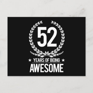 Carte Postale 52e anniversaire (52 ans d'être génial)