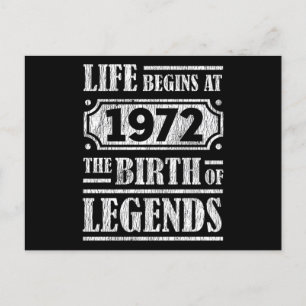 Carte Postale 53 Ans 1972 Naissance D'une Légende 53e Anniversai