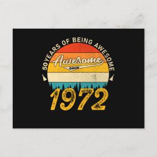 Carte Postale 53 Ans Anniversaire 1972 Superbe Cadeau pour 53ème