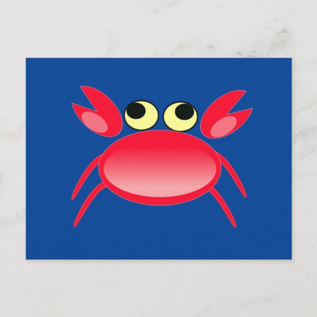 Carte Postale 5486-red-crab-vector CRABE ROUGE  VECTEUR DESSIN V (Devant)