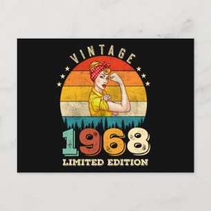 Carte Postale 54 Ans 1968 Femmes Vintages 54e anniversaire Cadea