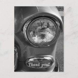 Carte Postale 55 Chevy Phare Échelle de gris