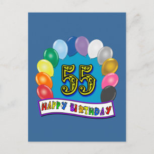 Carte Postale 55e anniversaire Conception des ballons