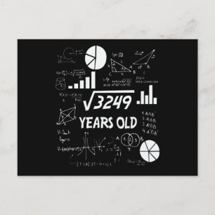 Carte Postale 57 Ans Enseignant en mathématiques Anniversaires 5