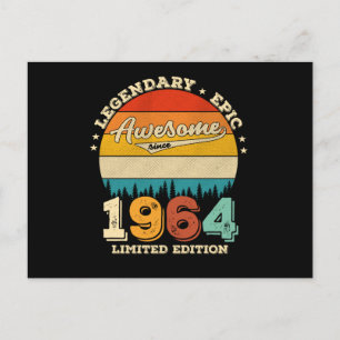 Carte Postale 58 Ans Awesome depuis 1964 58e Anniversaire Cadeau