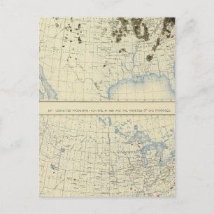 Carte Postale 58 Charbon 1890, minerai de fer 1889