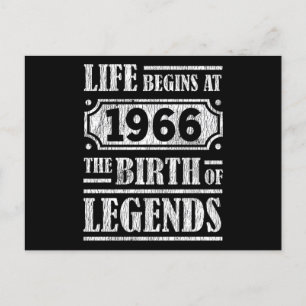Carte Postale 59 Ans 1966 Naissance d'une Légende 59e Anniversai