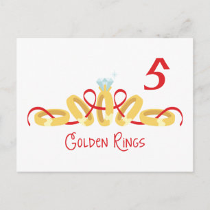 Carte Postale 5 anneaux d'or
