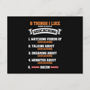 Carte Postale 5 choses que j'aime la navigation GPS de loisirs d
