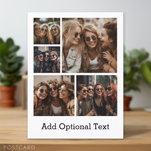 Carte Postale 5 Collage photo Texte facultatif — PEUT Modifier l
