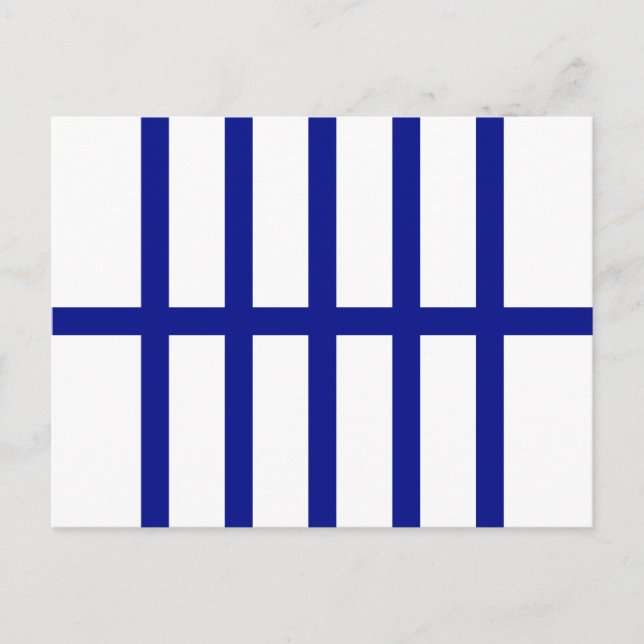 Carte Postale 5 lignes bleues biscuites (Devant)