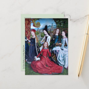 Carte Postale 5 martyrs vierges dans un jardin (moitié droite :
