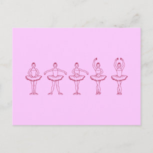 Carte Postale 5 Positions de ballet