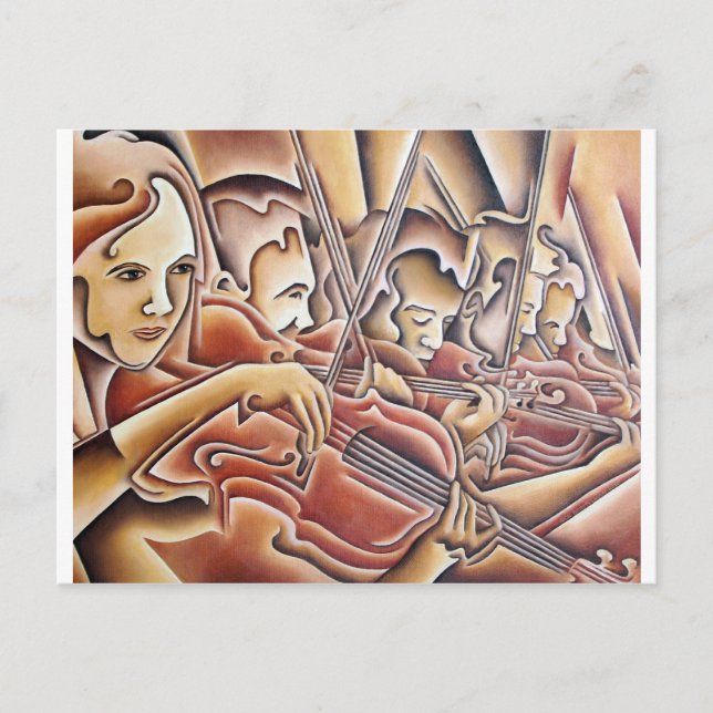 Carte Postale 5 violons (Devant)