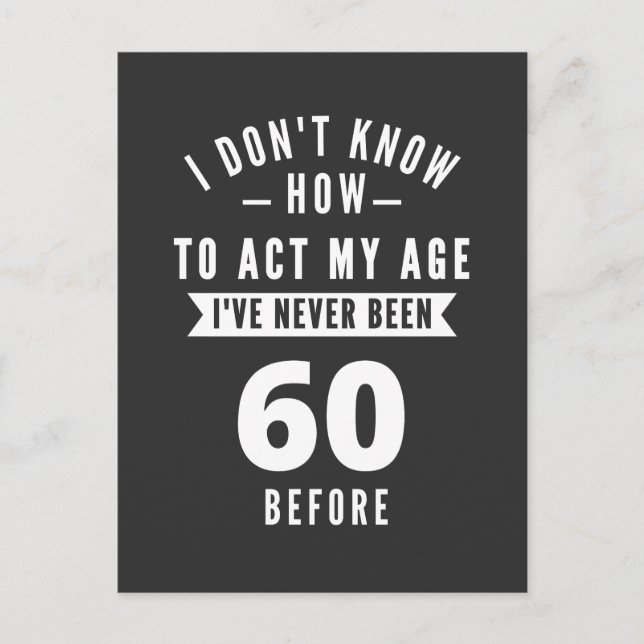 Carte Postale 60 et fabuleux / Joyeux 60e anniversaire (Devant)