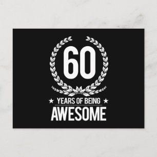 Carte Postale 60e anniversaire (60 ans d'être génial)