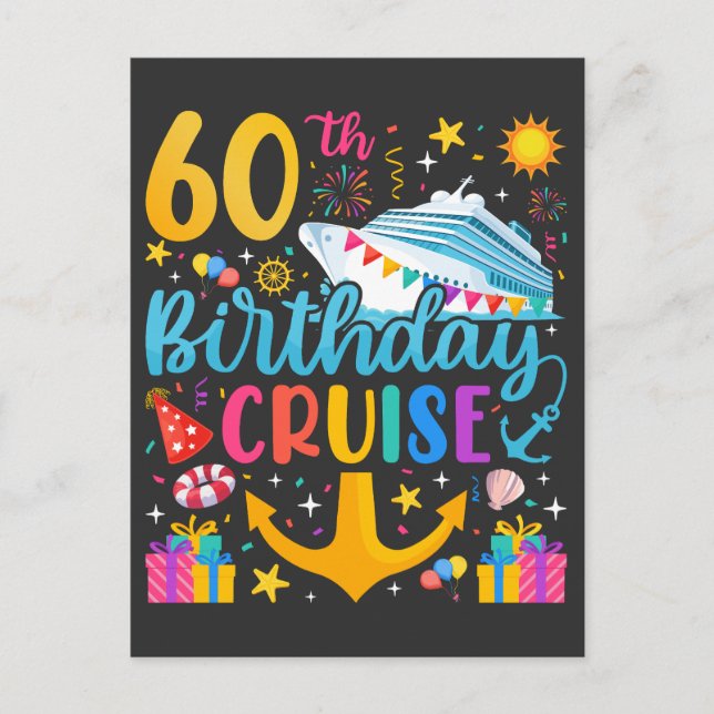 Carte Postale 60e anniversaire Croisière B-Day Party (Devant)