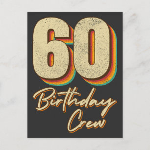 Carte Postale 60e Anniversaire Équipage 60 Groupe d'équipage