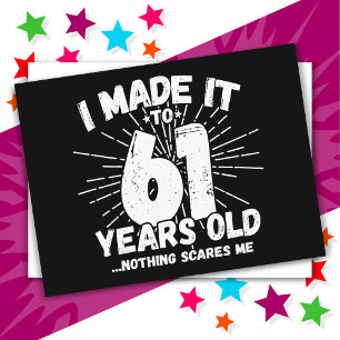 Carte Postale 61 ans Memes sarcastique drôle 61e anniversaire