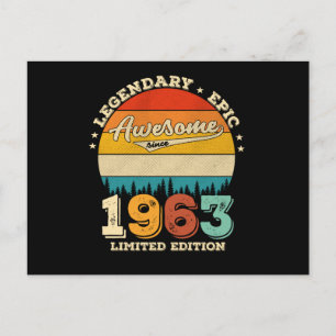 Carte Postale 62 Ans Anniversaire 1963 Cadeau Anniversaire 62 An