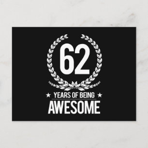 Carte Postale 62e anniversaire (62 ans d'être génial)