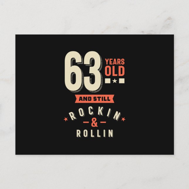Carte Postale 63 ans et toujours Roclin & rollin (Devant)