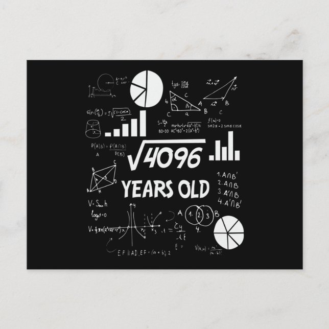 Carte Postale 64 Ans Enseignant en mathématiques Anniversaires 6 (Devant)