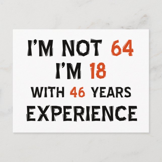 Carte Postale 64e anniversaire (Devant)