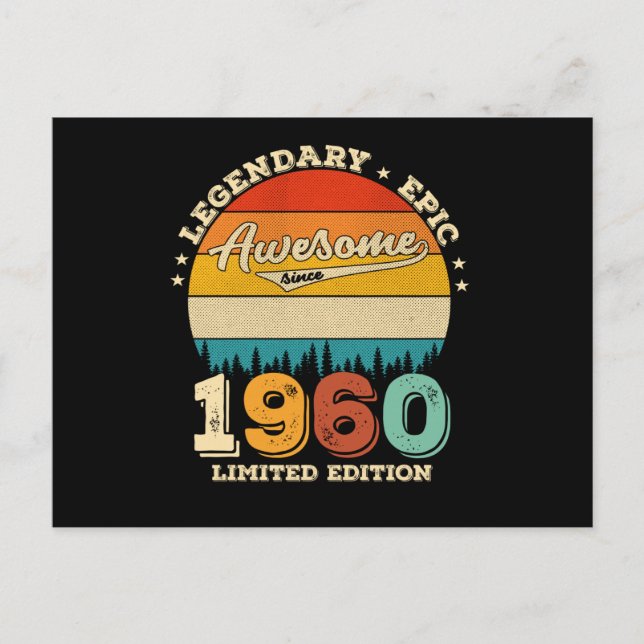 Carte Postale 65 ans Anniversaire 1960 merveilleux 65e anniversa (Devant)