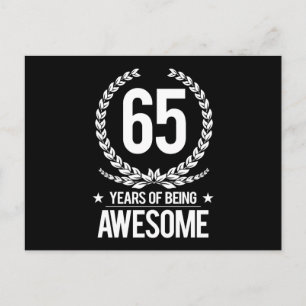 Carte Postale 65e anniversaire (65 ans d'être génial)