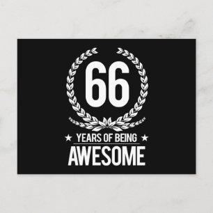 Carte Postale 66e anniversaire (66 ans d'être génial)