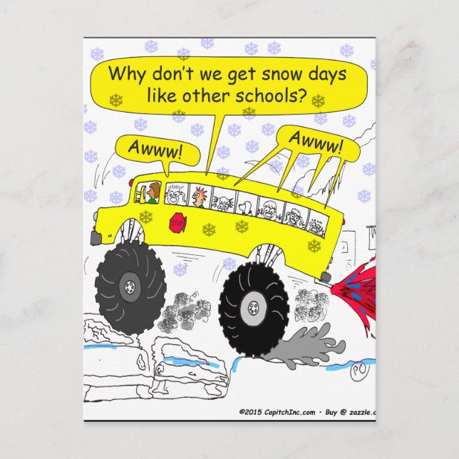 Carte Postale 686 Monster school bus dessin animé (Devant)