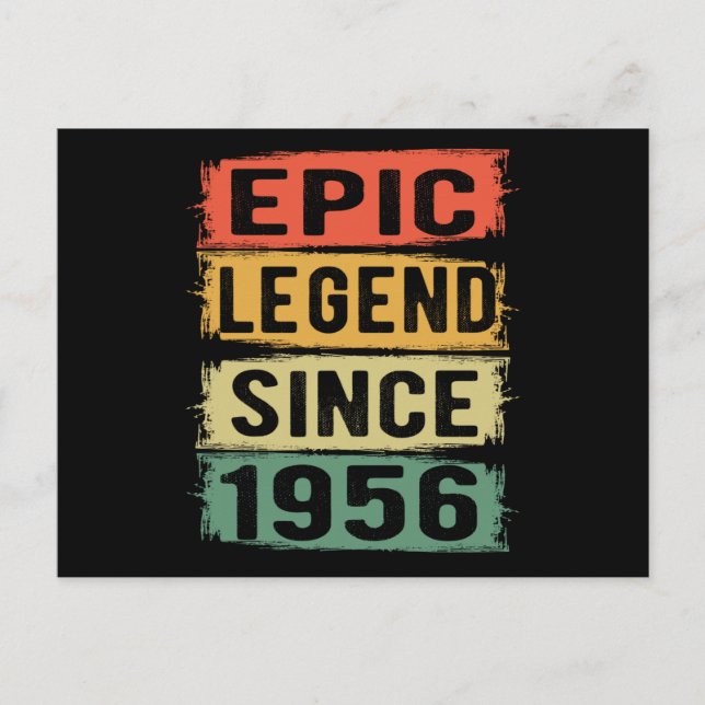 Carte Postale 69 ans Anniversaire 1956 Epic Légende 69e annivers (Devant)