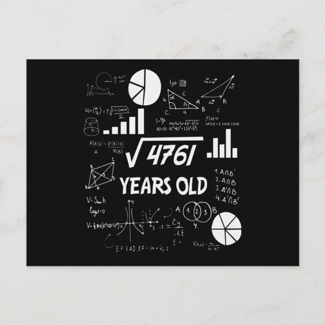 Carte Postale 69 Ans Enseignant en mathématiques Anniversaires 6 (Devant)