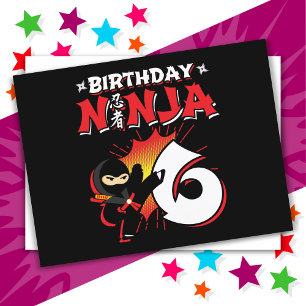 Carte Postale 6 Ans de la bande dessinée Style Ninja 6e annivers