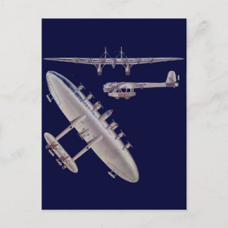 Carte Postale 6 Avion de navette moteur