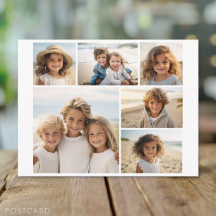 Carte Postale 6 Collage de photos -- Texte facultatif CAN Modifi