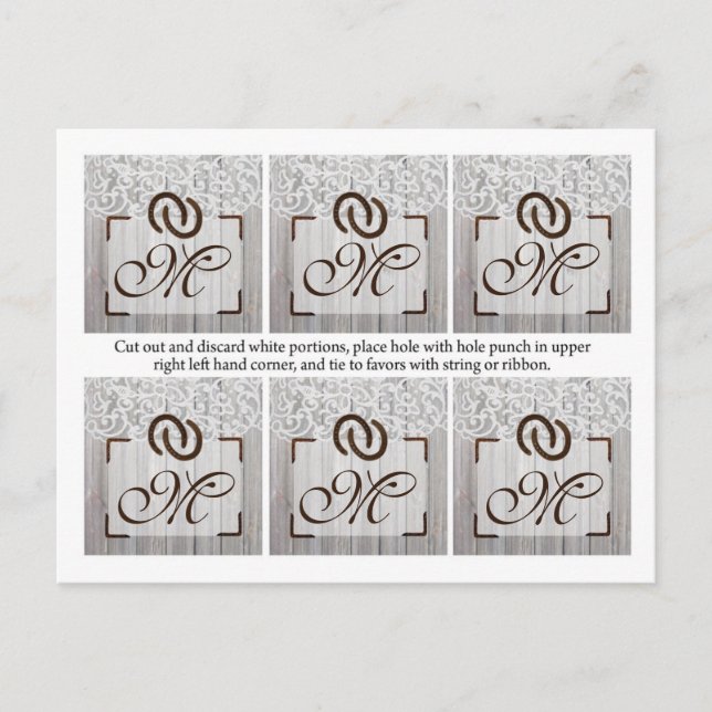 Carte Postale 6 Favoriser les étiquettes Chaussures Mariages à c (Devant)