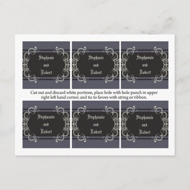 Carte Postale 6 Favoriser les étiquettes Cravate noire Affair gr (Devant)