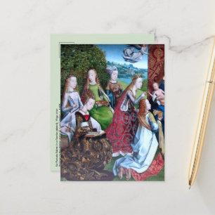 Carte Postale 6 Saints femmes dans un jardin (moitié gauche : M