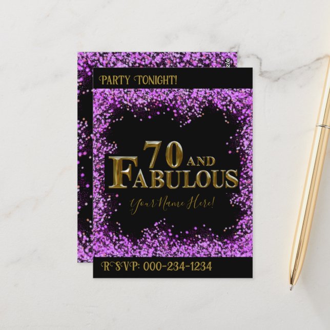 Carte Postale 70e anniversaire  (Devant/Arrière en situation)