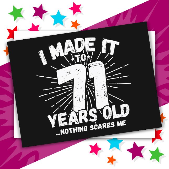 Carte Postale 71 ans drôle mème anniversaire 71 ans (Créateur téléchargé)