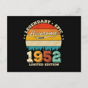 Carte Postale 73 Ans Anniversaire 1952 Superbe Cadeau pour 73ème