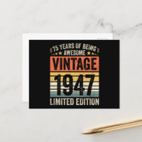 75 Ans d'être Génial Vintage 1947