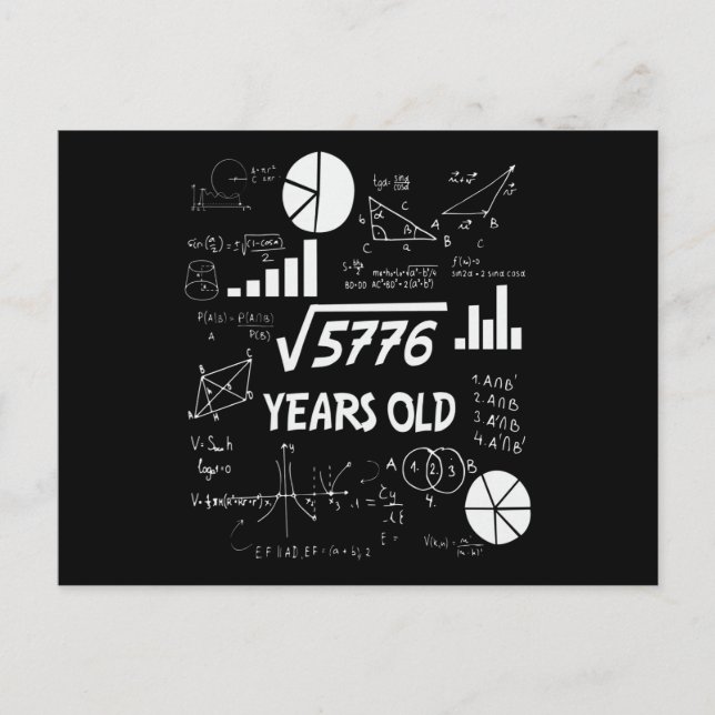 Carte Postale 75 ans Enseignant des mathématiques Anniversaires  (Devant)