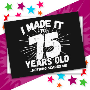 Carte Postale 75 ans Mème sarcastique Drôle 75e anniversaire