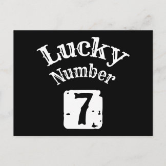 Carte Postale 7 - Numéro Chanceux 7 Chance