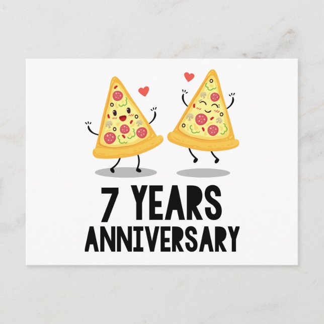 Carte Postale 7e anniversaire 7 ans (Devant)