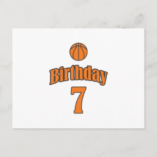 Carte Postale 7e anniversaire Basketball Funny Garçon Fille Enfa